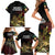 Meskel Ethiopia Family Matching Short Sleeve Bodycon Dress and Hawaiian Shirt Lion Of Judah With Grunge Patterns - Wonder Print Shop