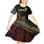 Meskel Ethiopia Kid Short Sleeve Dress Lion Of Judah With Grunge Patterns - Wonder Print Shop