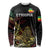 Meskel Ethiopia Long Sleeve Shirt Lion Of Judah With Grunge Patterns - Wonder Print Shop