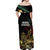 Meskel Ethiopia Off Shoulder Maxi Dress Lion Of Judah With Grunge Patterns