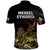 Meskel Ethiopia Polo Shirt Lion Of Judah With Grunge Patterns