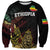 Meskel Ethiopia Sweatshirt Lion Of Judah With Grunge Patterns