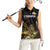 Meskel Ethiopia Women Sleeveless Polo Shirt Lion Of Judah With Grunge Patterns