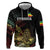 Meskel Ethiopia Zip Hoodie Lion Of Judah With Grunge Patterns