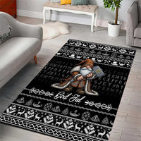 Viking Gnome Christmas Area Rug Nordic Xmas Spirit Pattern - Wonder Print Shop