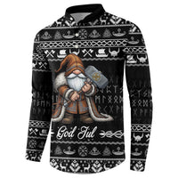 Viking Gnome Christmas Button Sweatshirt Nordic Xmas Spirit Pattern - Wonder Print Shop