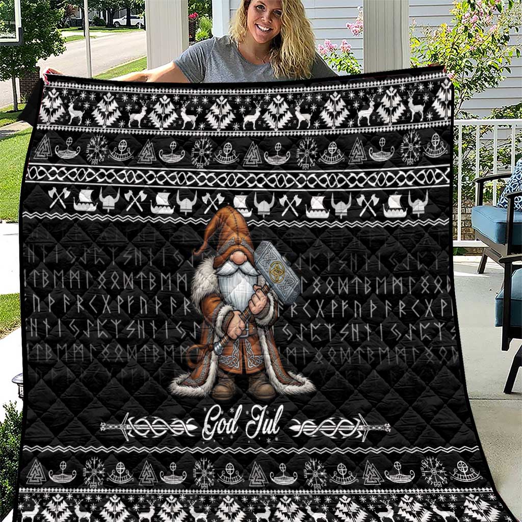 Viking Gnome Christmas Quilt Nordic Xmas Spirit Pattern - Wonder Print Shop