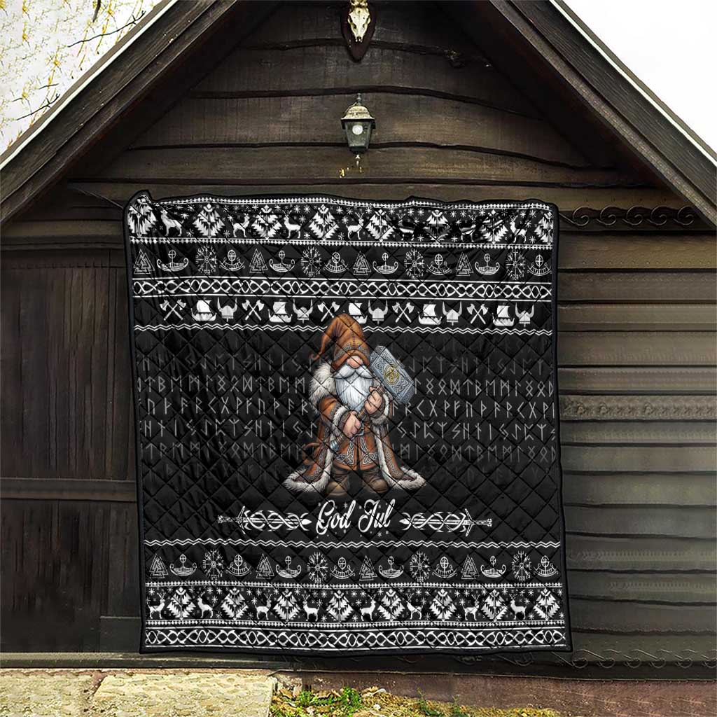 Viking Gnome Christmas Quilt Nordic Xmas Spirit Pattern - Wonder Print Shop