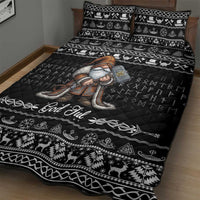 Viking Gnome Christmas Quilt Bed Set Nordic Xmas Spirit Pattern - Wonder Print Shop