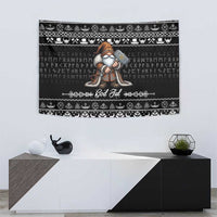Viking Gnome Christmas Tapestry Nordic Xmas Spirit Pattern - Wonder Print Shop