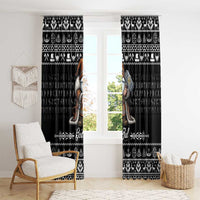 Viking Gnome Christmas Window Curtain Nordic Xmas Spirit Pattern - Wonder Print Shop