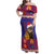 Croatia Christmas Family Matching Off Shoulder Maxi Dress and Hawaiian Shirt Kuna Zlatica Merry Xmas - Wonder Print Shop