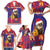 Croatia Christmas Family Matching Short Sleeve Bodycon Dress and Hawaiian Shirt Kuna Zlatica Merry Xmas - Wonder Print Shop