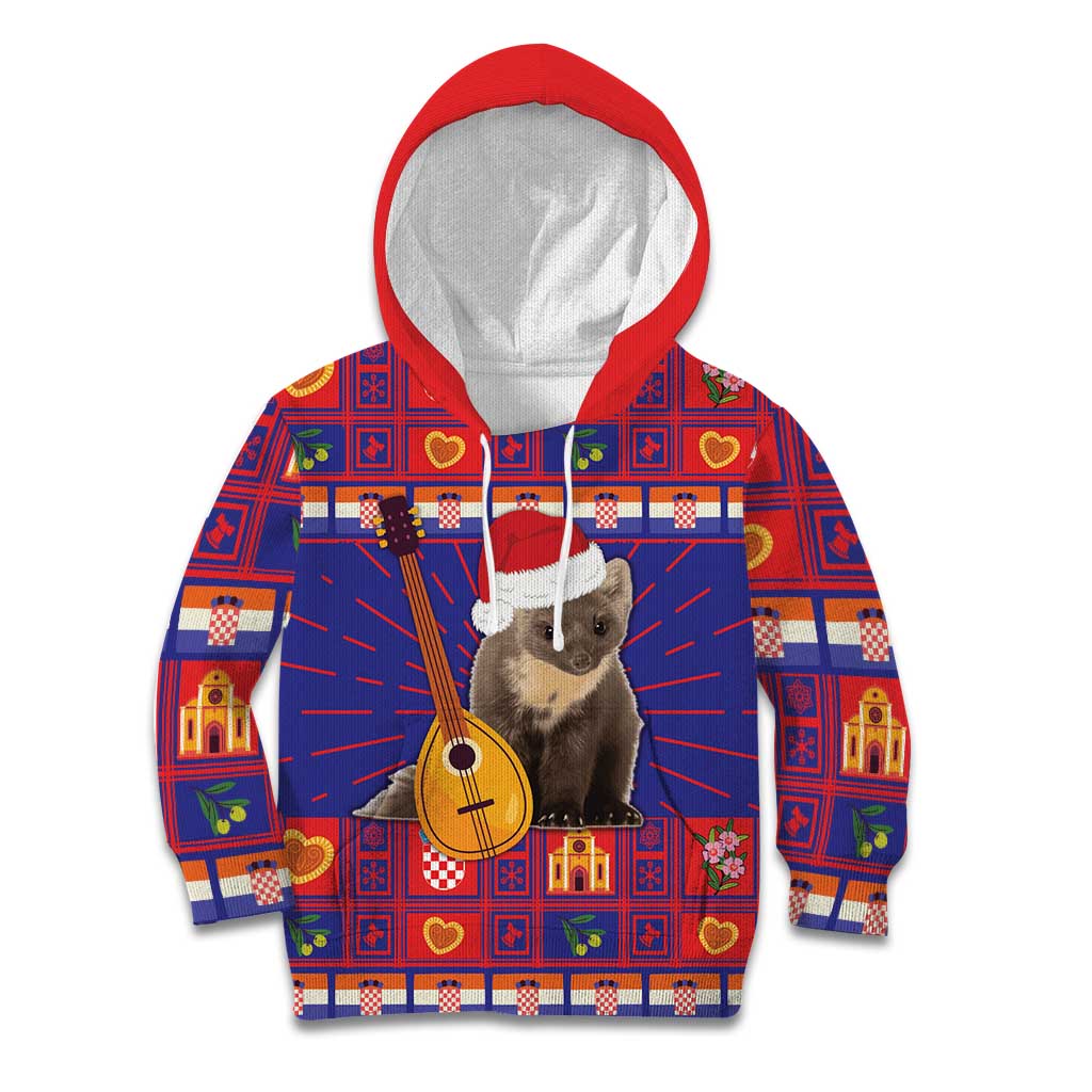 Croatia Christmas Kid Hoodie Kuna Zlatica Merry Xmas