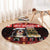 Merry Christmas Bernese Mountain Dog Round Carpet Switzerland Symbols - Lightning Art