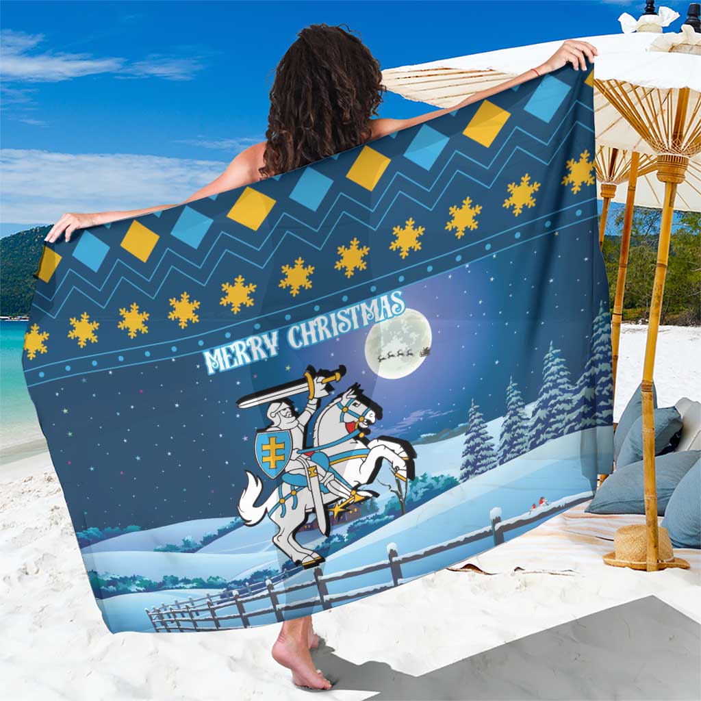 Lithuania Christmas Sarong Coat Of Arms Merry Xmas - Wonder Print Shop