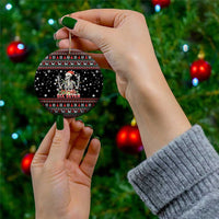 Six Seven Santa Skeleton Ceramic Ornament Funny Christmas Skull - Wonder Print Shop