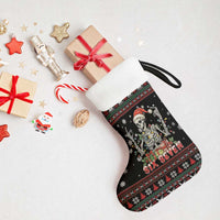 Six Seven Santa Skeleton Christmas Stocking Funny Christmas Skull - Wonder Print Shop