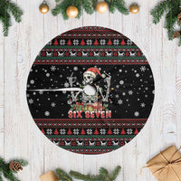 Six Seven Santa Skeleton Tree Skirt Funny Christmas Skull - Wonder Print Shop