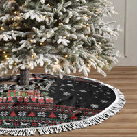 Six Seven Santa Skeleton Tree Skirt Funny Christmas Skull - Wonder Print Shop