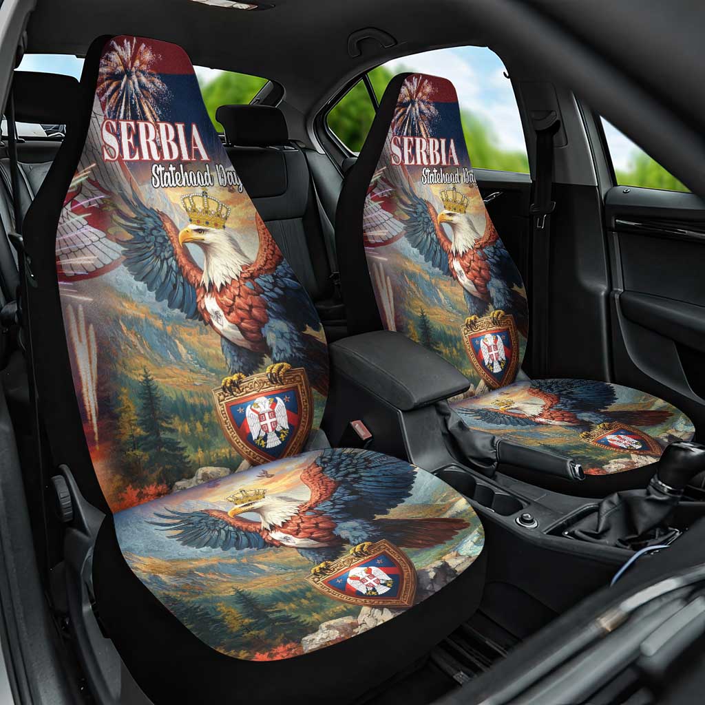 Serbia Eagle Statehood Day Car Seat Cover Only Unity Saves The Serbs - Wonder Print Shop