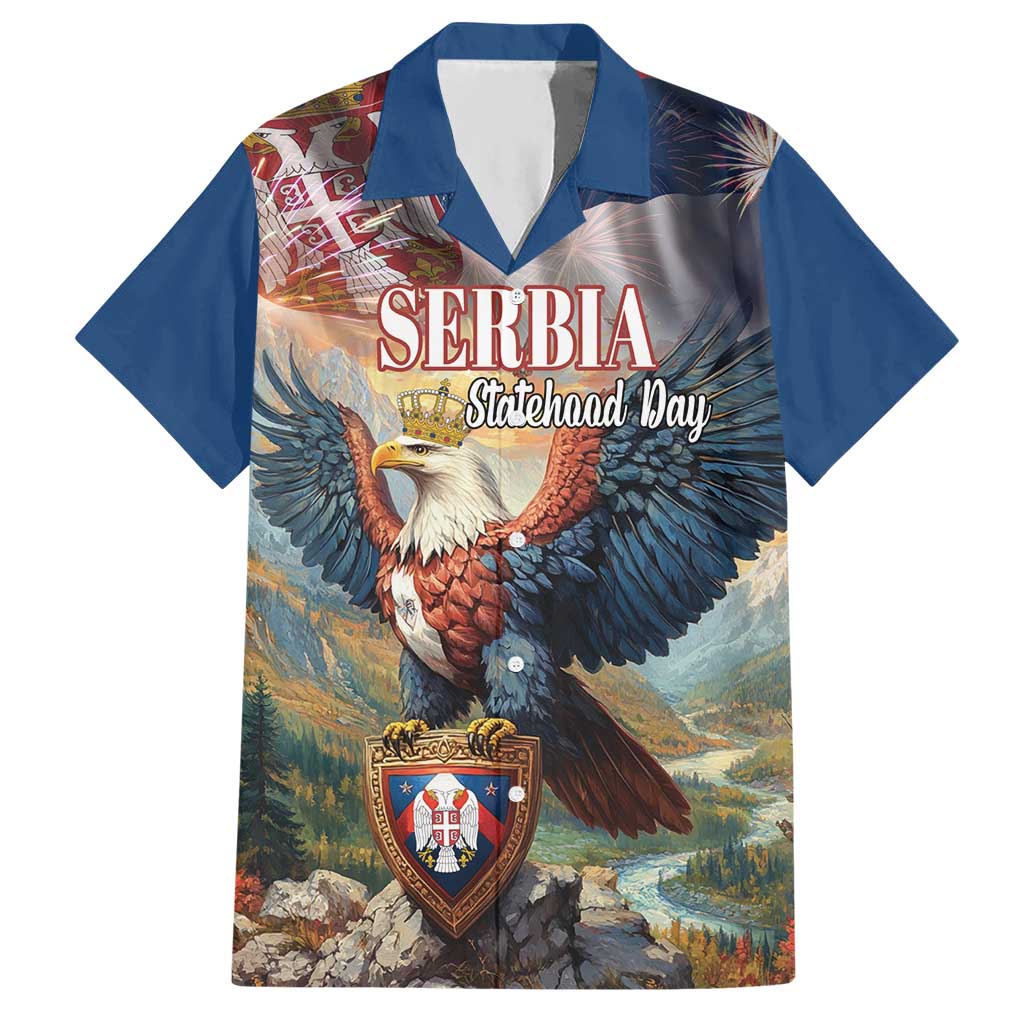 Serbia Eagle Statehood Day Hawaiian Shirt Only Unity Saves The Serbs - Wonder Print Shop