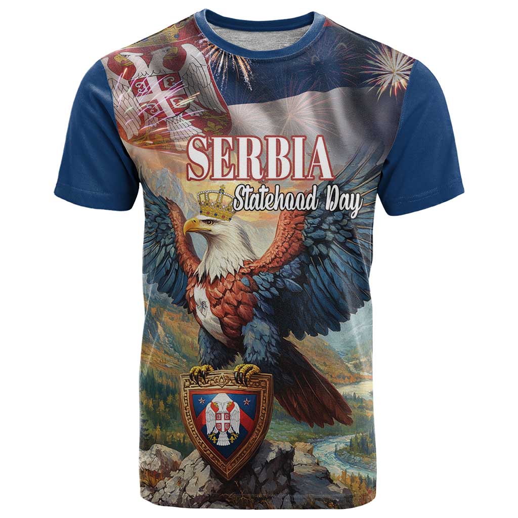 Serbia Eagle Statehood Day T Shirt Only Unity Saves The Serbs - Wonder Print Shop