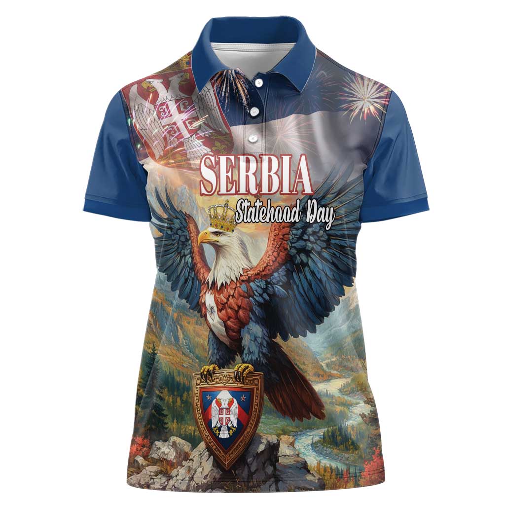 Serbia Eagle Statehood Day Women Polo Shirt Only Unity Saves The Serbs - Wonder Print Shop