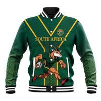 Custom South Africa Rugby Baseball Jacket Go Springboks - Wonder Print Shop