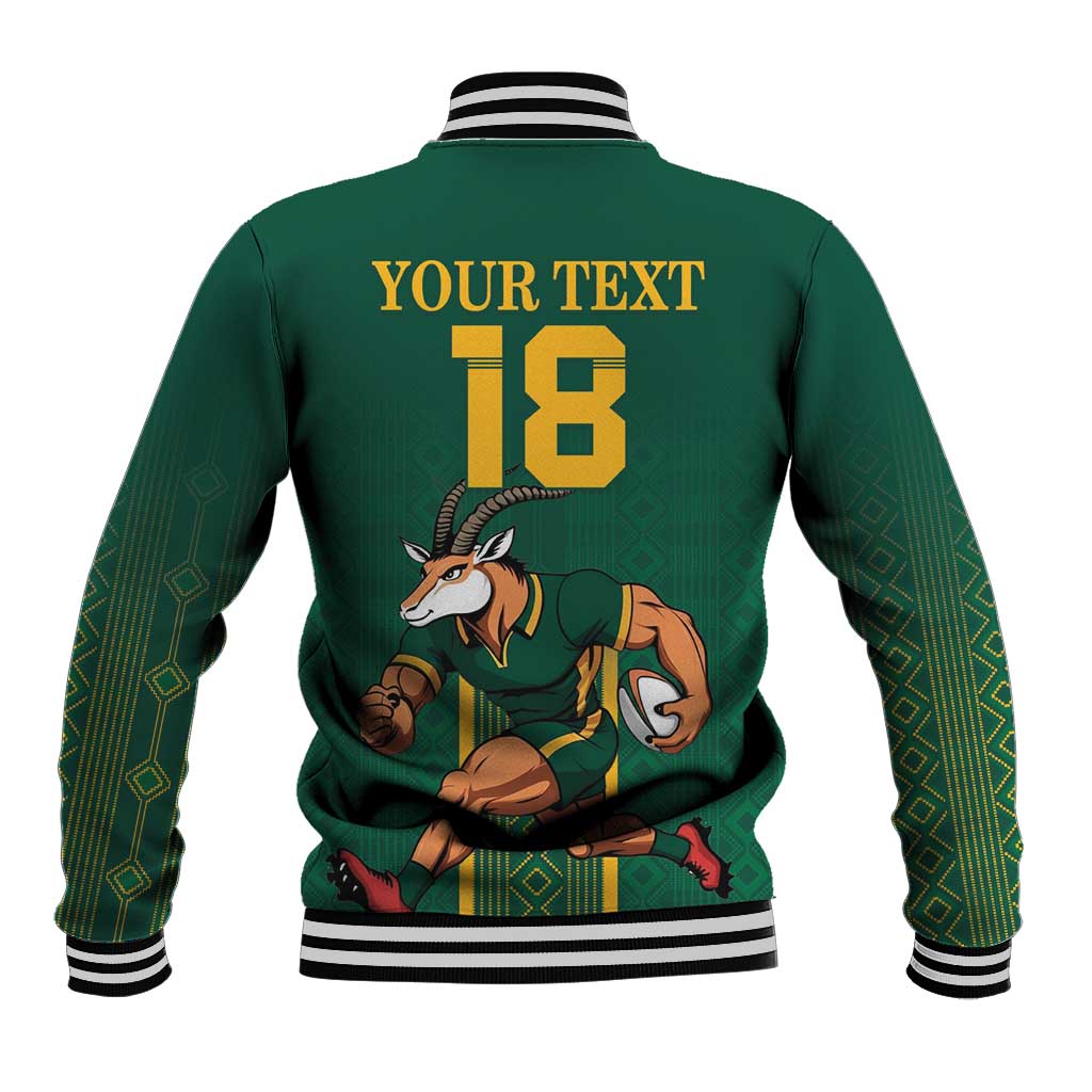 Custom South Africa Rugby Baseball Jacket Go Springboks - Wonder Print Shop