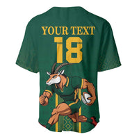Custom South Africa Rugby Baseball Jersey Go Springboks LT18