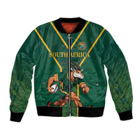 Custom South Africa Rugby Bomber Jacket Go Springboks - Wonder Print Shop