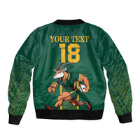 Custom South Africa Rugby Bomber Jacket Go Springboks - Wonder Print Shop