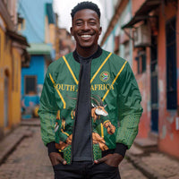 Custom South Africa Rugby Bomber Jacket Go Springboks - Wonder Print Shop