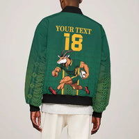 Custom South Africa Rugby Bomber Jacket Go Springboks - Wonder Print Shop