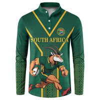 Custom South Africa Rugby Button Sweatshirt Go Springboks