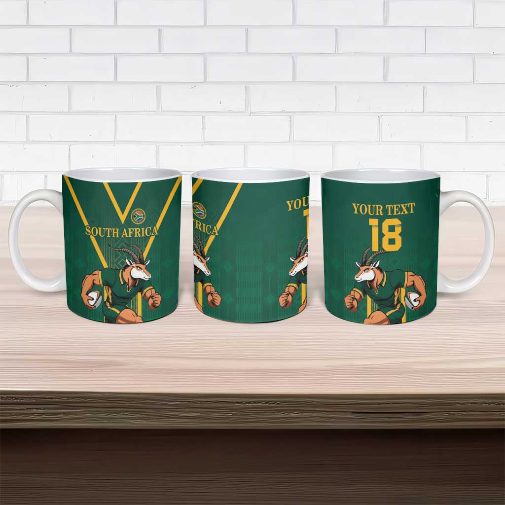 Custom South Africa Rugby Ceramic Mug Go Springboks - Wonder Print Shop