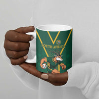 Custom South Africa Rugby Ceramic Mug Go Springboks - Wonder Print Shop
