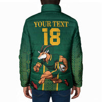 Custom South Africa Rugby Padded Jacket Go Springboks - Wonder Print Shop