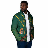 Custom South Africa Rugby Padded Jacket Go Springboks - Wonder Print Shop