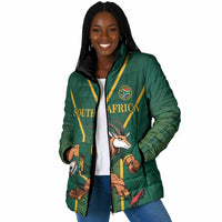 Custom South Africa Rugby Padded Jacket Go Springboks - Wonder Print Shop