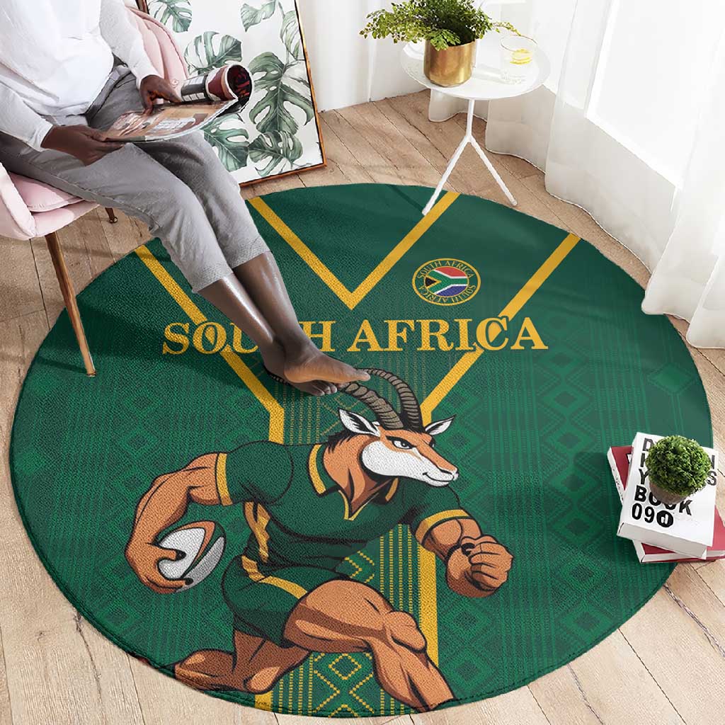 South Africa Rugby Round Carpet Go Springboks - Wonder Print Shop