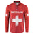 Custom Switzerland Football Button Sweatshirt Red Crosses Go Champions