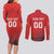 Custom Switzerland Football Couples Matching Long Sleeve Bodycon Dress and Long Sleeve Button Shirt Red Crosses Go Champions