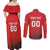 Custom Switzerland Football Couples Matching Off Shoulder Maxi Dress and Long Sleeve Button Shirt Red Crosses Go Champions