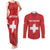 Custom Switzerland Football Couples Matching Tank Maxi Dress and Long Sleeve Button Shirt Red Crosses Go Champions