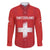 Custom Switzerland Football Family Matching Long Sleeve Bodycon Dress and Hawaiian Shirt Red Crosses Go Champions