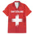 Custom Switzerland Football Family Matching Mermaid Dress and Hawaiian Shirt Red Crosses Go Champions