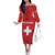 Custom Switzerland Football Family Matching Off The Shoulder Long Sleeve Dress and Hawaiian Shirt Red Crosses Go Champions