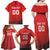 Custom Switzerland Football Family Matching Off Shoulder Maxi Dress and Hawaiian Shirt Red Crosses Go Champions